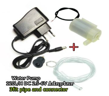 Water proof Mini Submersible Pump with adaptar 3fit pipe and connector