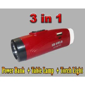 Power Bank (16000 MAH)+Torch Light+Table Lamp  