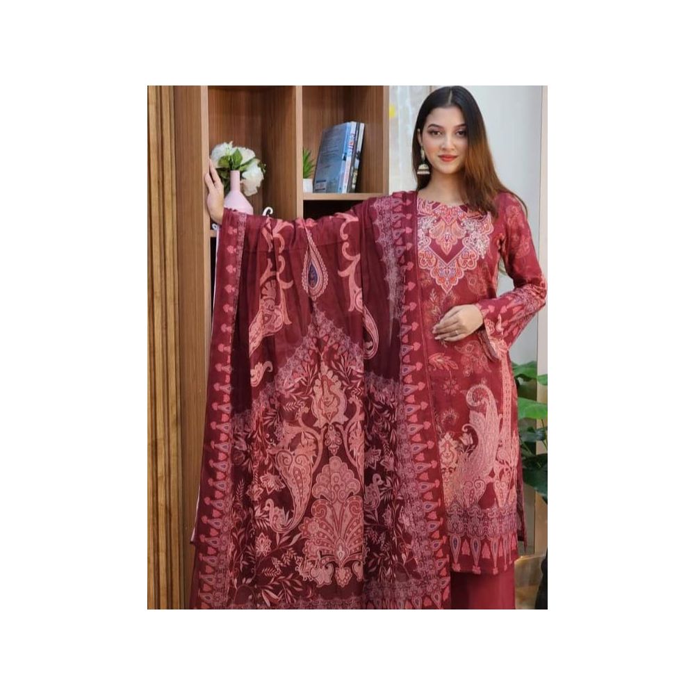 Pakistani Brand Digital Printed Lawn Unstitched 3Piece