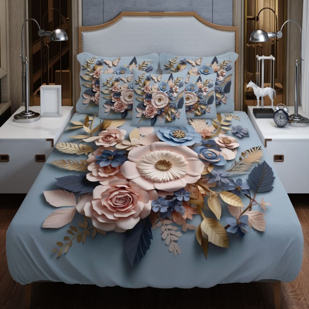 3D Bed Sheet Set (4 Pieces)