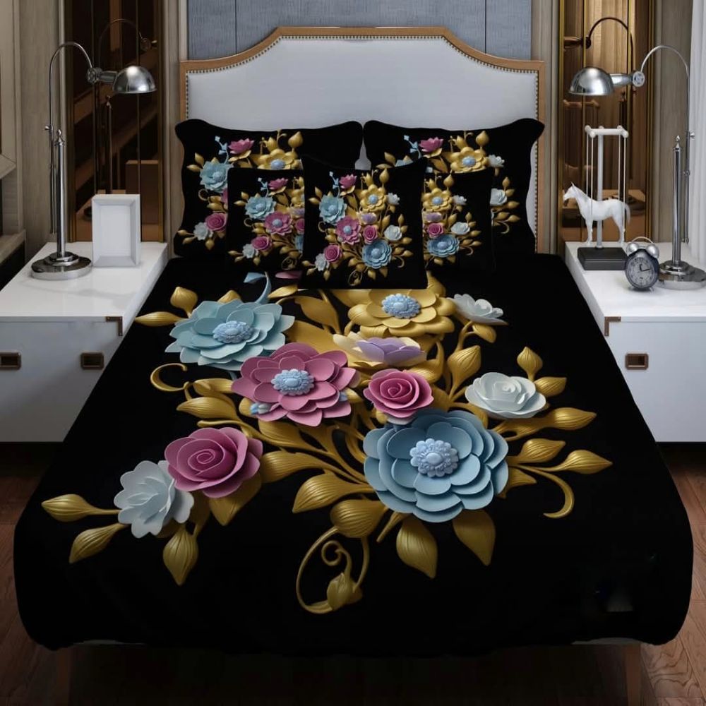 3D Bed Sheet Set (4 Pieces)