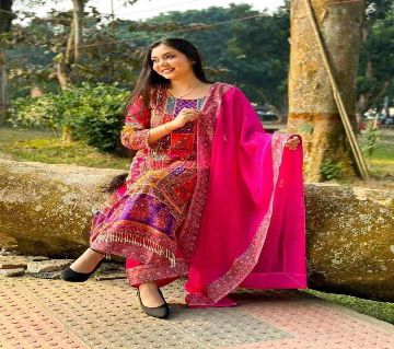 Faux জর্জেট ডিজিটাল প্রিন্ট রেডিমেড পাকিস্তানী স্যুট