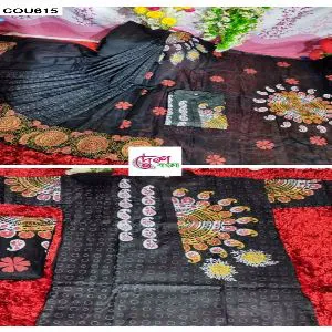 Couple silk saree without blouse piece and Silk panjabi 
