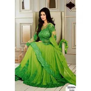 unstitched Soft Georgette embroidery Gown