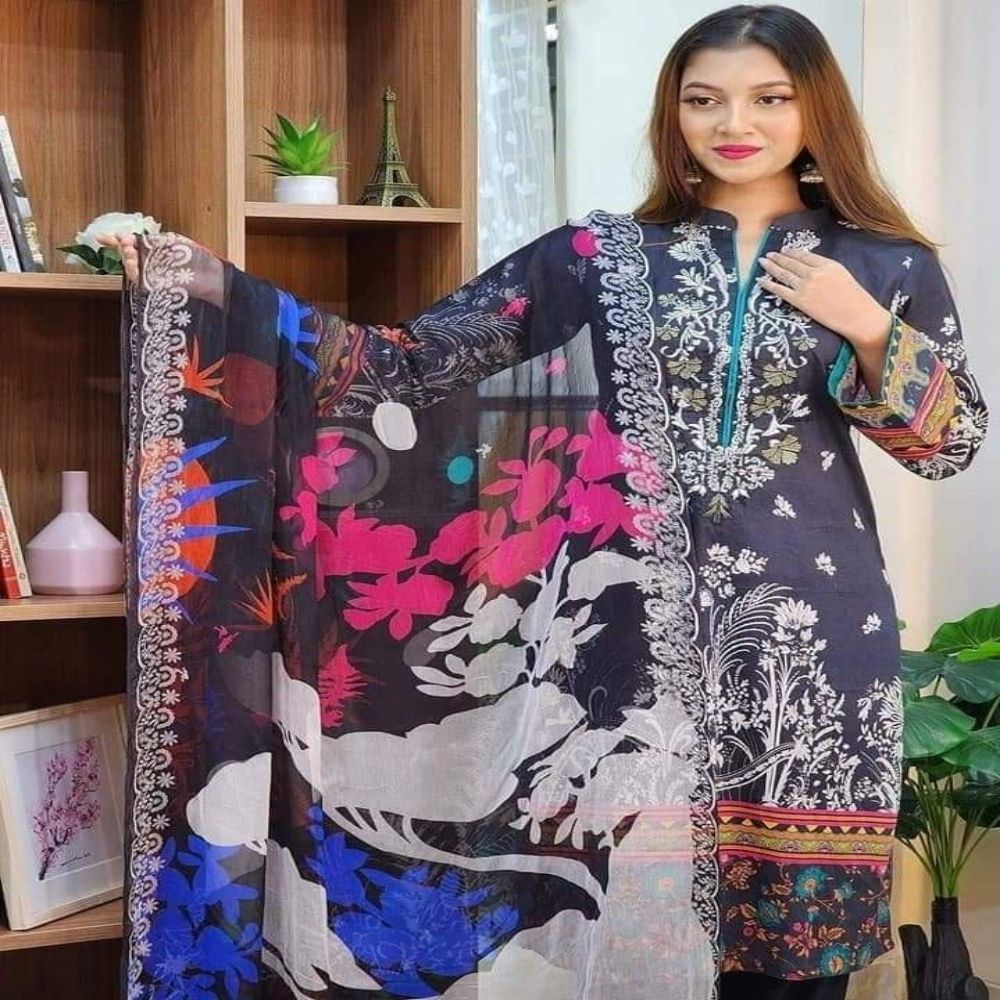 Pakistani Branded Exclusive Embroidery Digital Lawn Collection (D2)