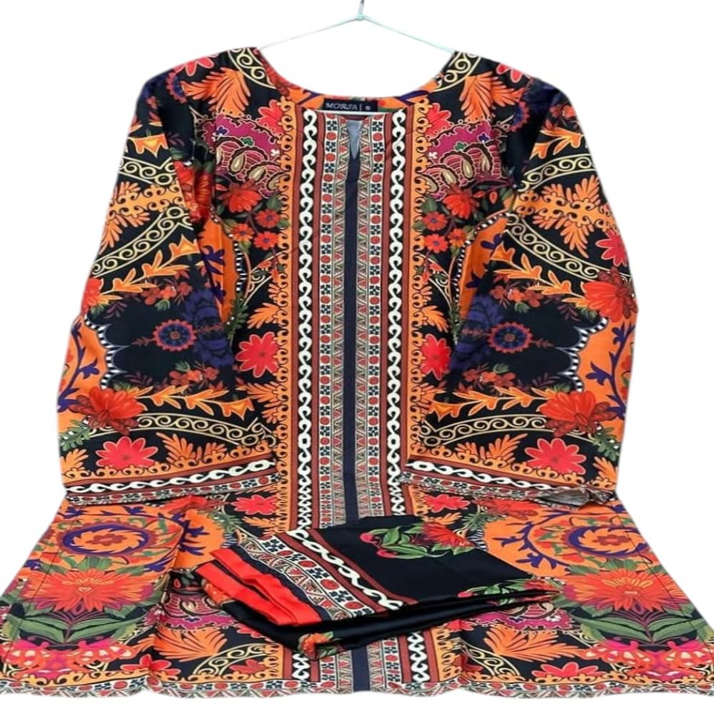 Stitched Best Quality Dubai Silk Co-Ord Set 2