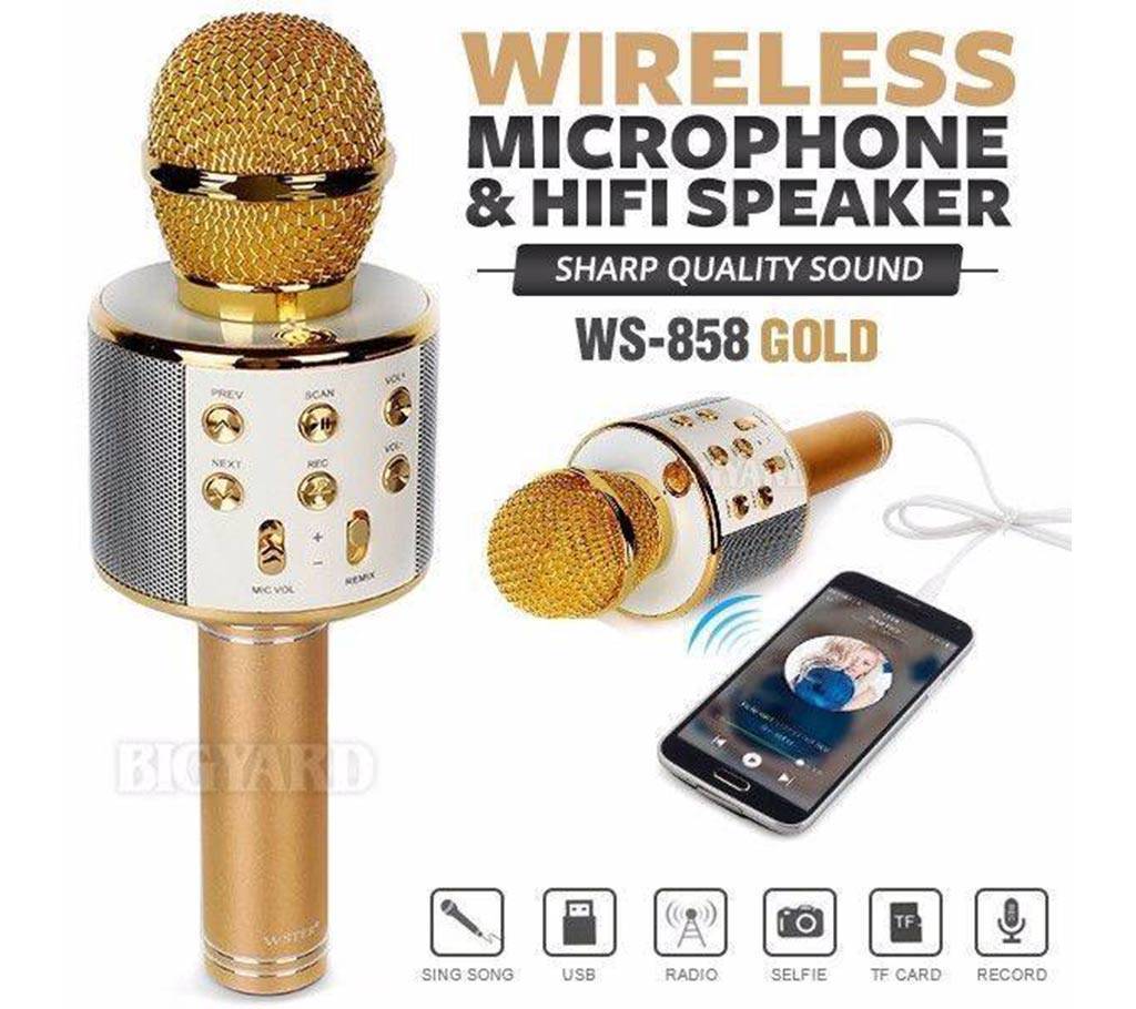 WS-858 Wireless Bluetooth HIFI কারাওকে বাংলাদেশ - 1154091