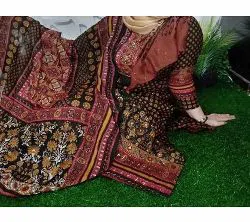 Unstitched soft cotton salwar kameez for women maroon 