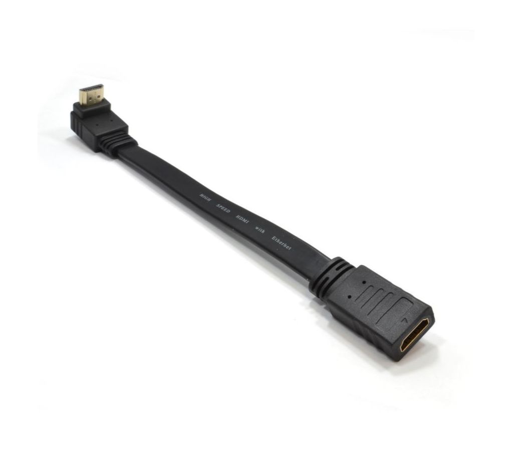 20cm Right Angle 90 Flat HDMI এক্সটেনশন ক্যাবল প্লাগ টু ফিমেল সকেট বাংলাদেশ - 1112106