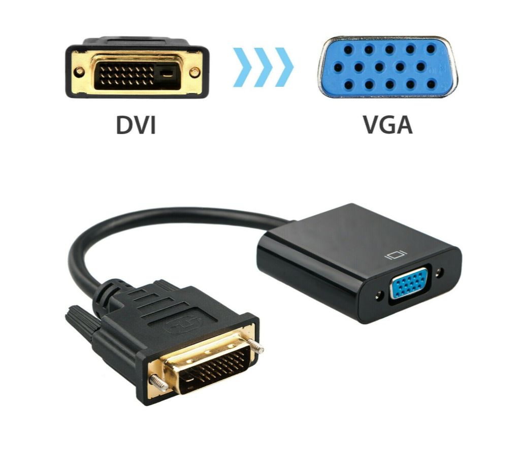 DVI টু VGA ক্যাবল অ্যাডাপ্টার কনভার্টার বাংলাদেশ - 1112115