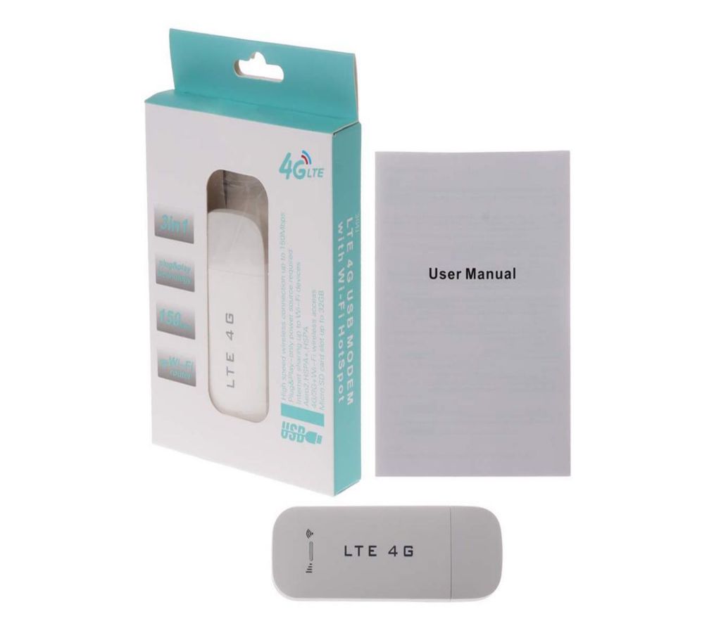 ৪জি এল টি ই USB ওয়াইফাই মডেম Network Adapter With WiFi Hotspot SIM Card 4G ওয়্যারলেস মডেম বাংলাদেশ - 1113059