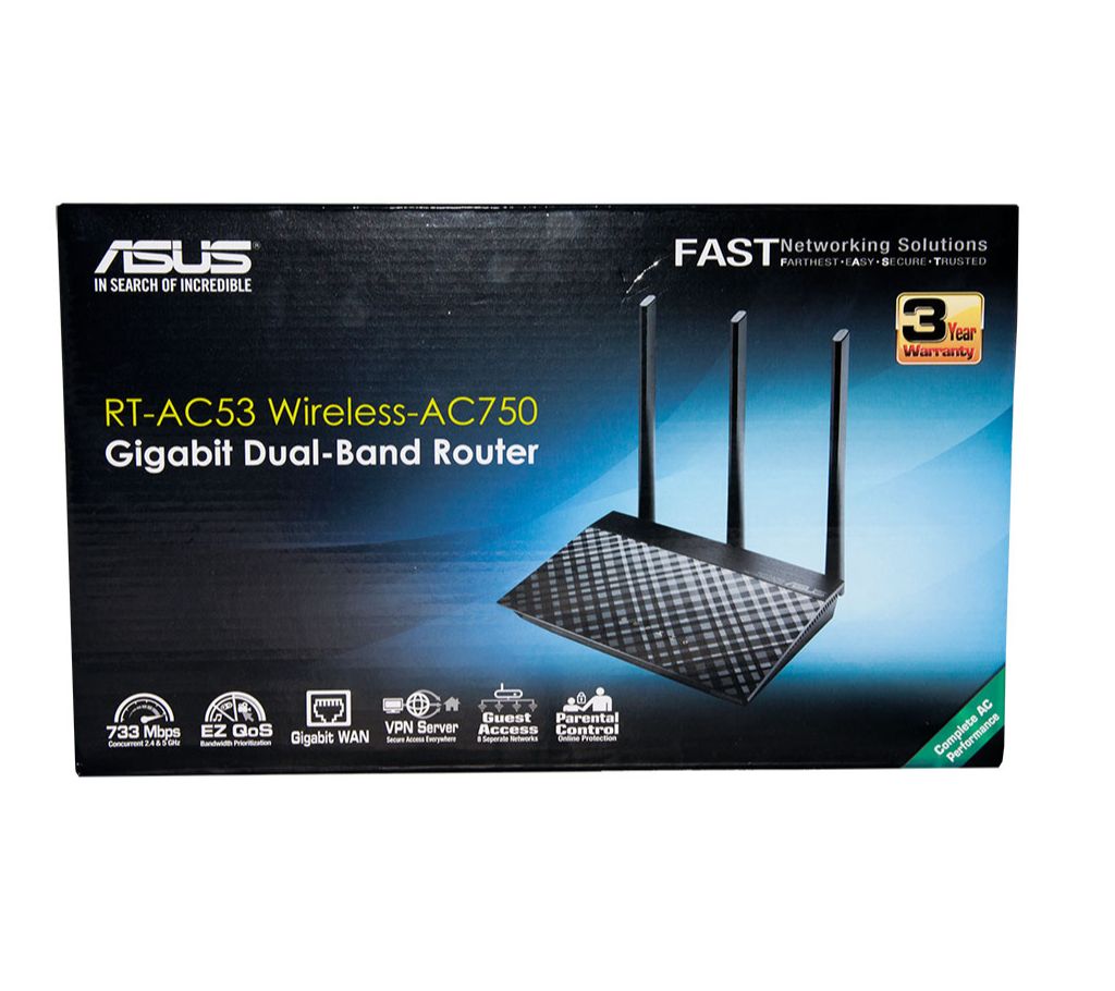 Asus RT-AC53 ডুয়েল ব্যান্ড Wireless -AC750 রাউটার বাংলাদেশ - 1111629