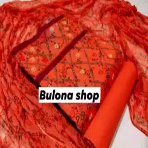 Dilly boutiques Olong Kari Cotton Karchupi Work Skin Print Unstitched Three Piece Dress (3 Piece)
