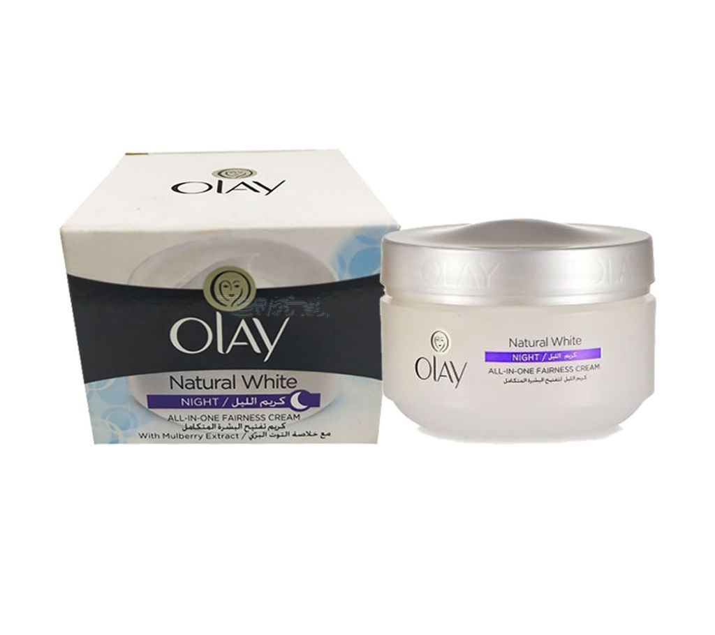 Olay natural white all in one fairness নাইট ক্রিম with Mulberry extract 50 gm-USA বাংলাদেশ - 1164927