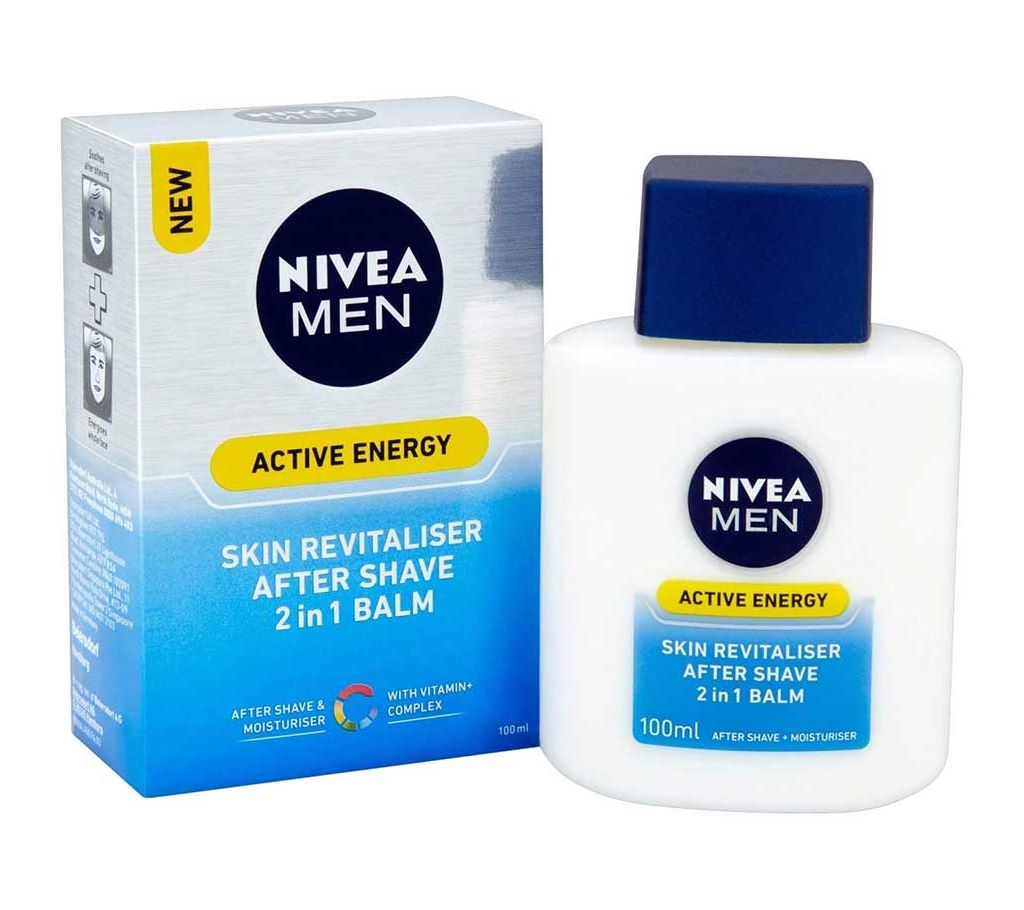 Nivea – Men Active Energy Skin Revitaliser – আফটার শেভ- 2 in 1 Balm – (100ml)-Germany বাংলাদেশ - 1134663