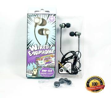REMAX RM 512 Wired In Ear Earphone Stereo with Mic, 3.5mm Jack