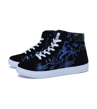 Casual Sneakers For Men-Black And Blue 