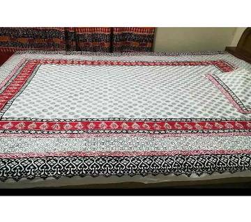 Cotton Bed Sheet With Two Pillow Cover 