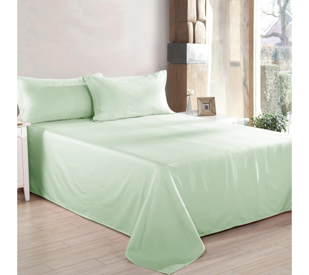 Spring Green Satin Cotton Double Size Bedsheet by Ivoryniche বাংলাদেশ - 742653