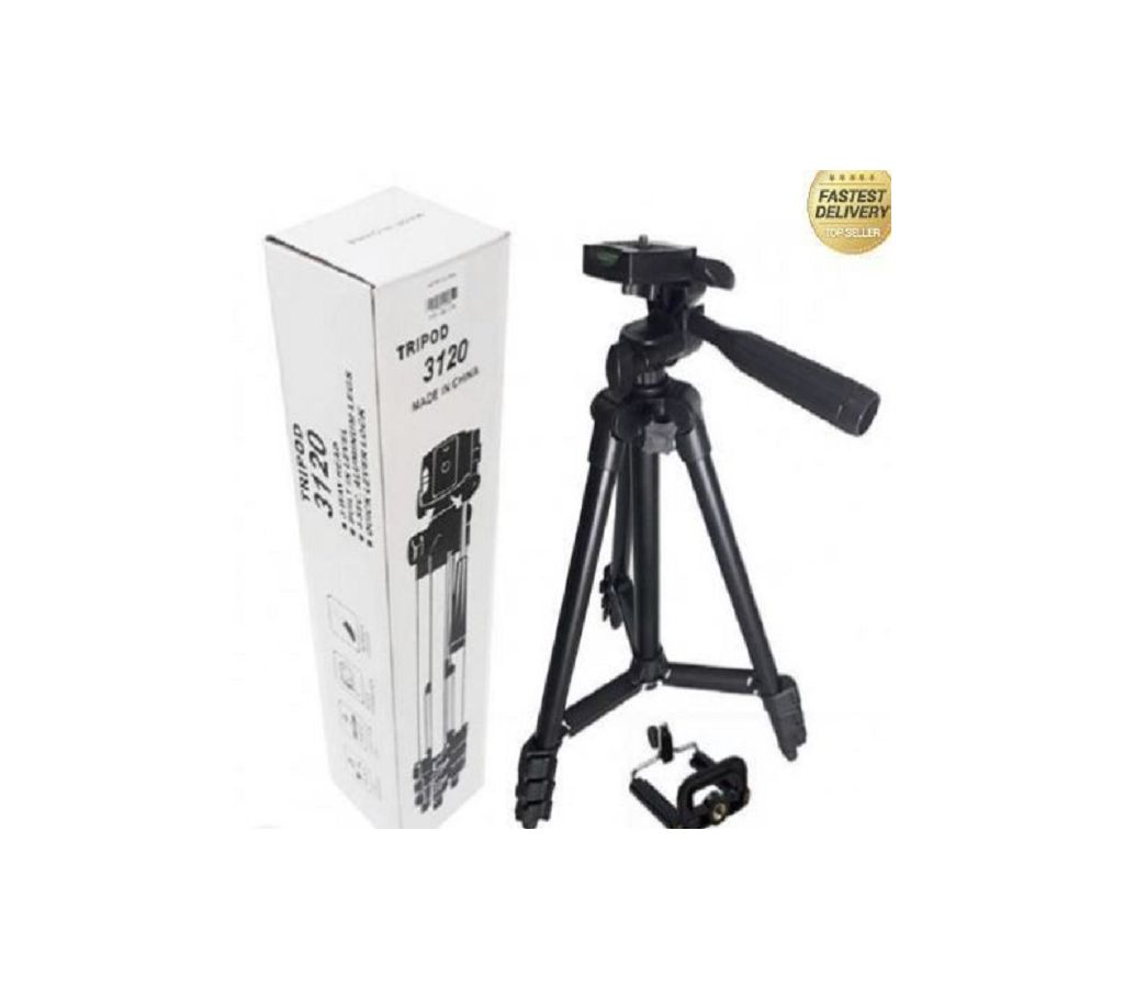 Tripod 330A Professional Camera ট্রাইপড অ্যান্ড মোবাইল হোল্ডার  – Black and Silver – DNM বাংলাদেশ - 1120043