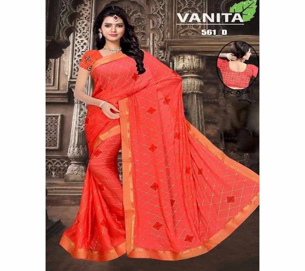 ইন্ডিয়ান শাড়ি  (Vanita - foil weightless fabrics) উইথ ব্লাউজ পিস বাংলাদেশ - 1157627