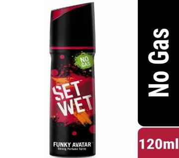 Set Wet No Gas Perfume Body Spray Deodorant Funky Avatar - 120ml New MRP - ASD -46- 7MARICO-310502