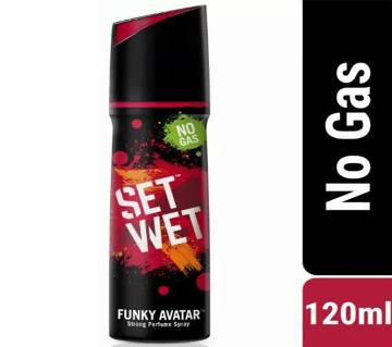 Set Wet No Gas Perfume Body Spray Deodorant Funky Avatar - 120ml - ASD -45- 7MARICO-310499