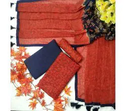 Bexi Voil Leach Vegetable Batik (Natural Dry) Three Piece For Women-25