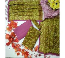 Bexi Voil Leach Vegetable Batik (Natural Dry) Three Piece For Women-29