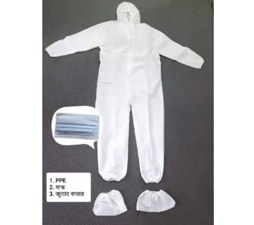 PPE WITH MASK AND SHOE COVEr  60gsm (3 PCS)