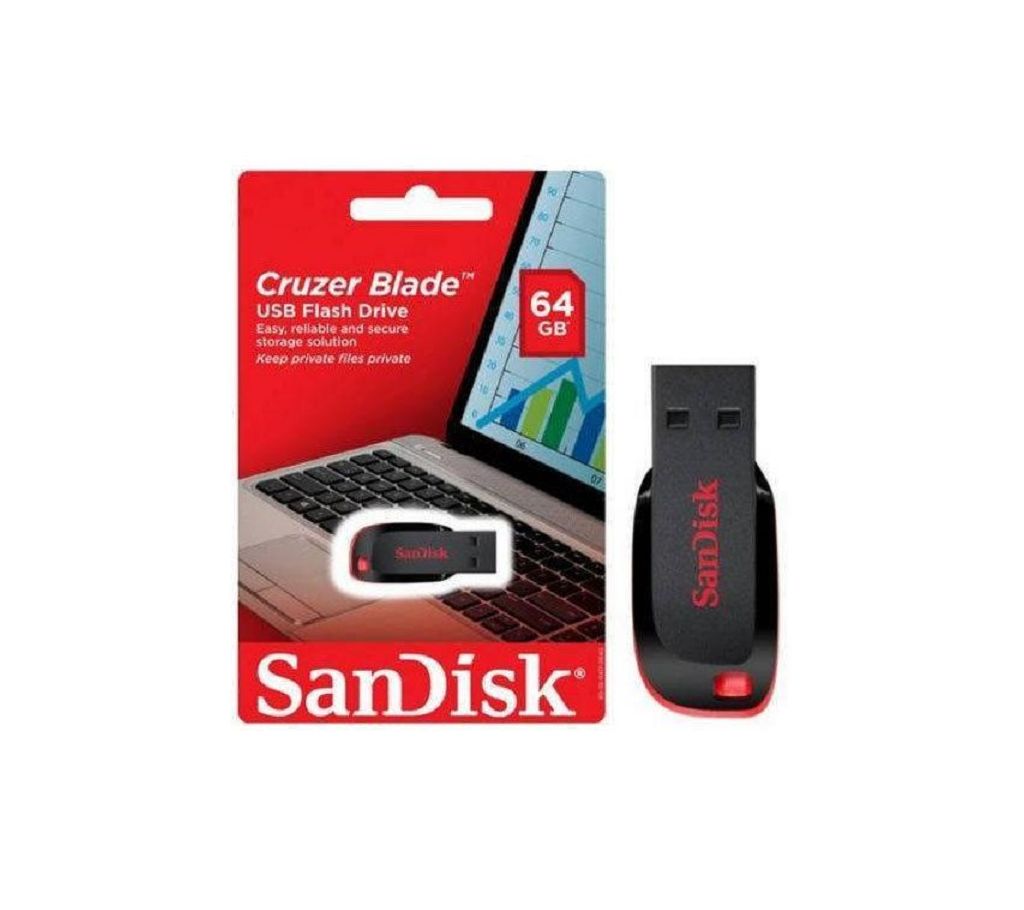 Cruzer Blade USB ফ্ল্যাশ ড্রাইভ  64GB SANDISK. বাংলাদেশ - 1137237