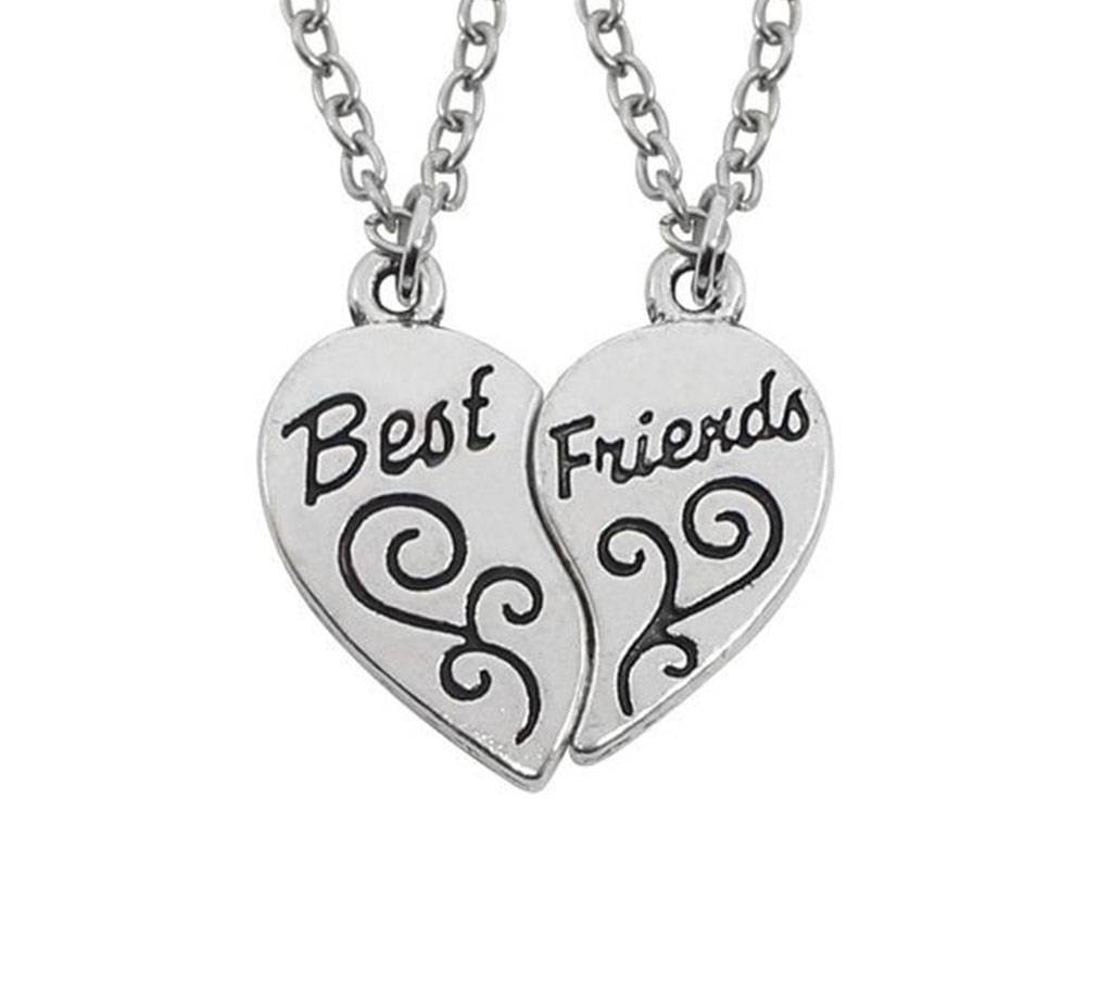 Best Friends lovers gifts silver color পেনড্যান্ট নেকলেস ফর উইমেন বাংলাদেশ - 1128643