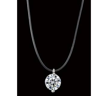 silver color crystal pendant necklaces for women 