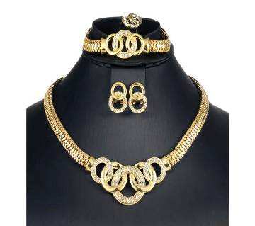 African wedding golden color jewelry sets for women 