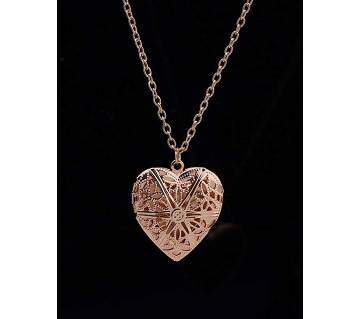 Hollow heart love pendant brown color necklaces for women 