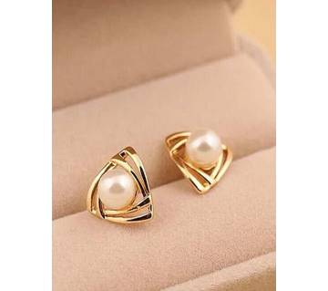 Triangular preal stud earrings for women 