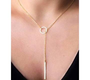 Short circular chain with stick necklaces  for women 