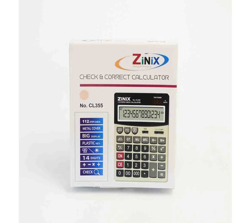 Zinix Check & Correct ক্যালকুলেটর-(5% VAT Included on Price)-4004852 বাংলাদেশ - 1150105