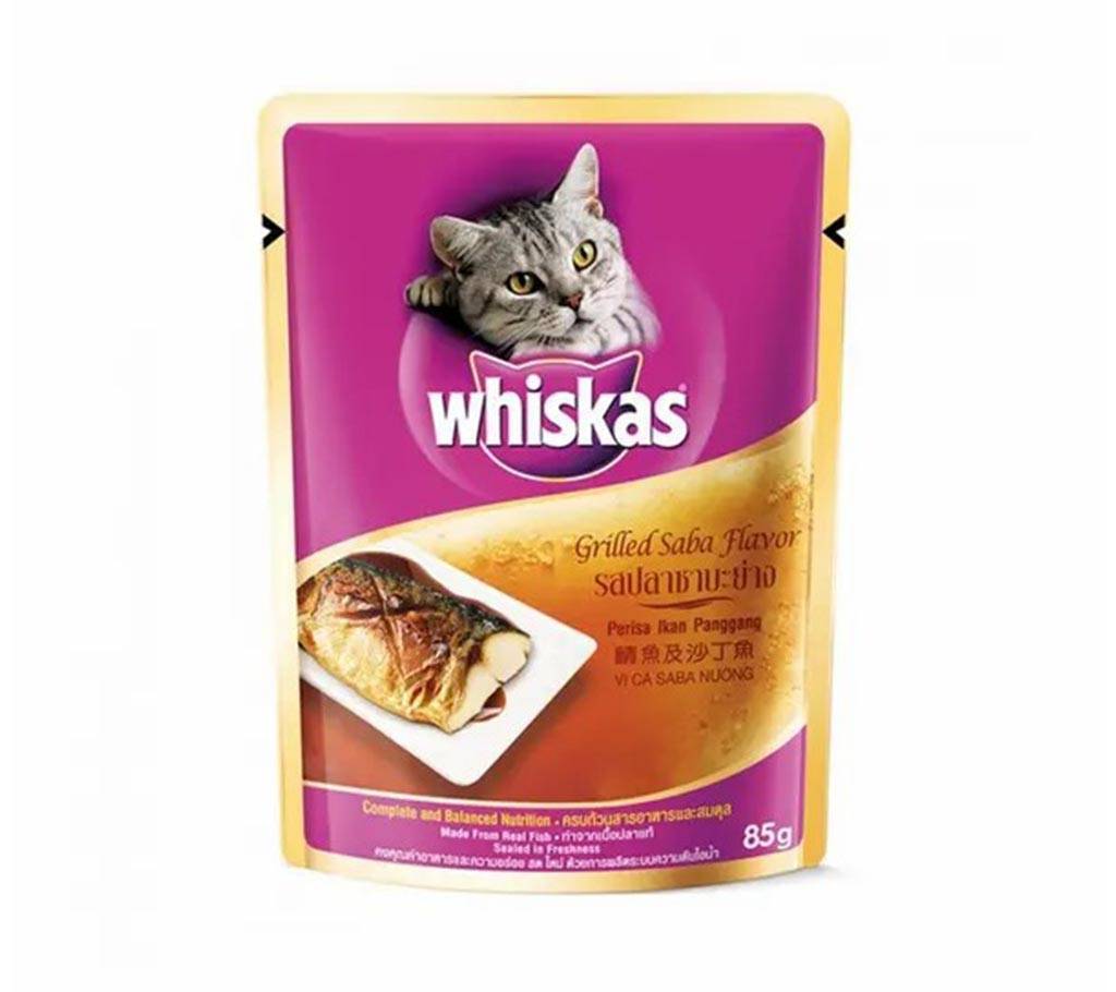 Whiskas ক্যাট ফুড Grilled Saba Flaver 85g-(5% VAT Included on Price)-2811662 বাংলাদেশ - 1145005