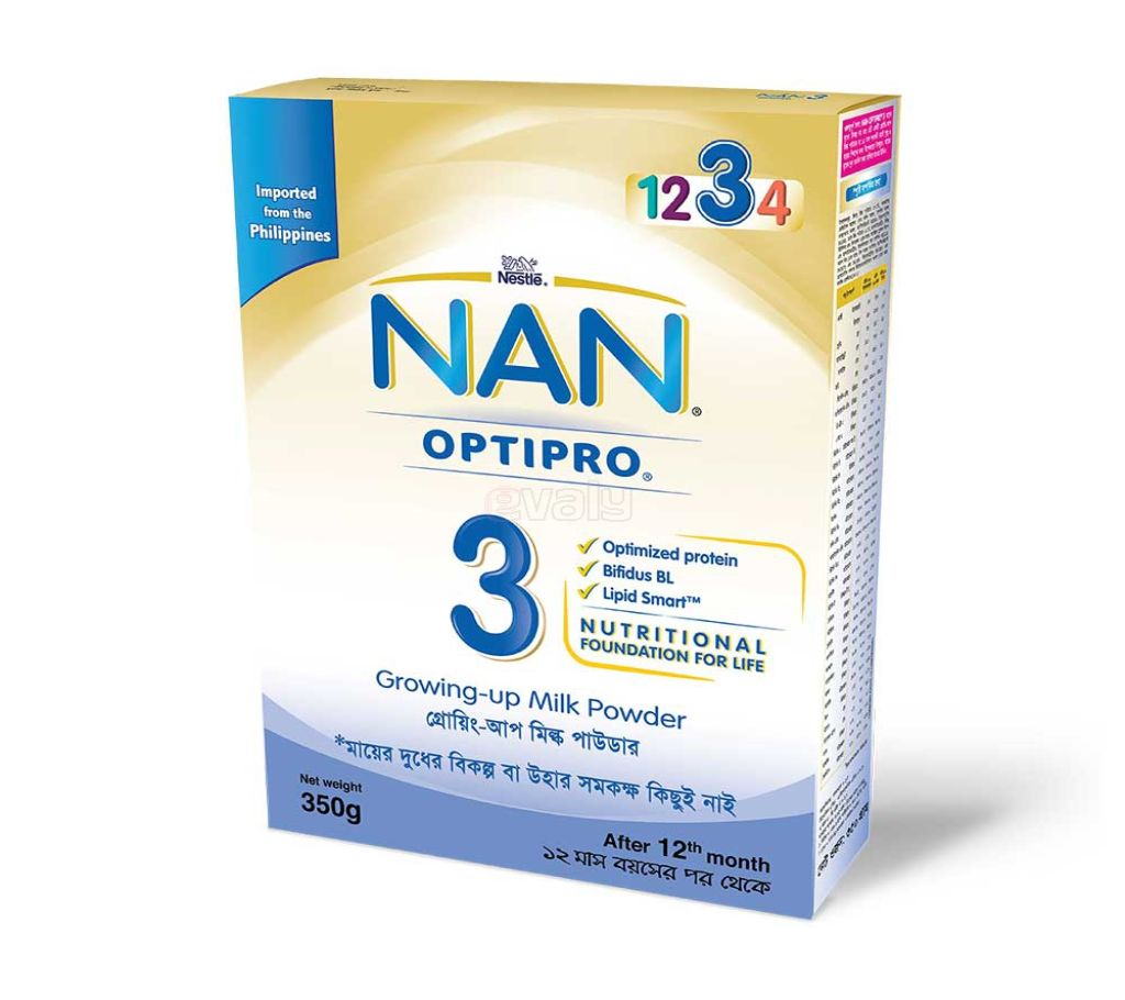 নেসলে Nan-3 Optipro মিল্ক পাউডার 350g-(5% VAT Included on Price)-2200664 বাংলাদেশ - 1132321