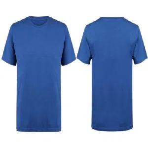 Cotton Round Neck Short Sleeve Men T Shirt - Royal Blue
