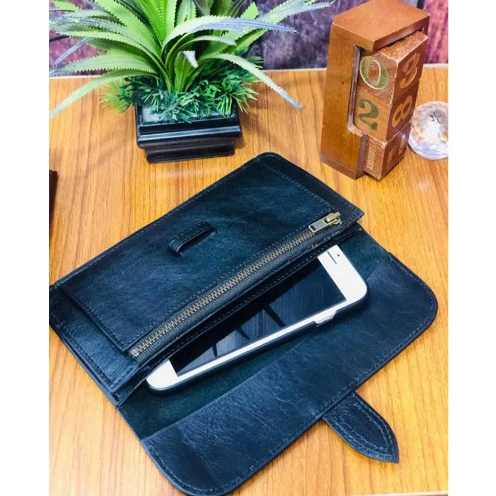 Genuine Leather Wallet - Black