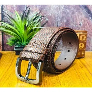 Brown Candle Jenuine Vergin Leather Belt - Brown 