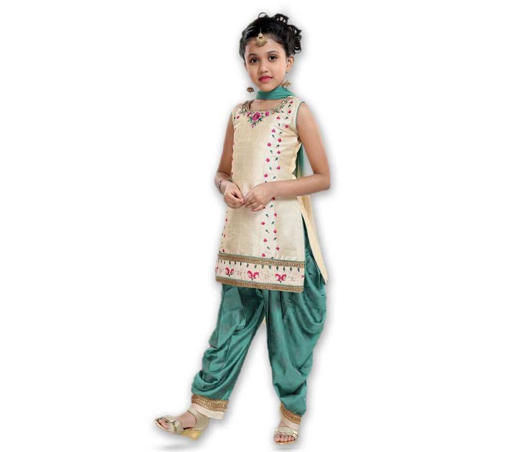 Art Silk with Net Fabric Patiala সালোয়ার সেট ফর বেবি গার্ল বাংলাদেশ - 1137339