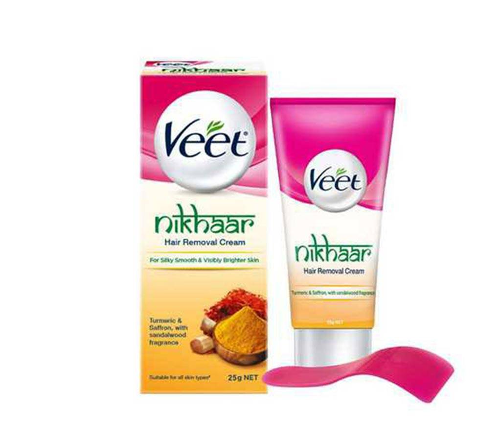 Veet Nikhaar Herbal Hair Removal Cream with Turmeric, Sandal & Saffron 25gm by Reckitt Benckiser বাংলাদেশ - 1140220