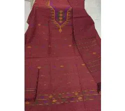 Vinnota Dhakai Jamdani Unstitched Cotton Three piece