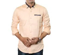 Peach color Long Sleeve Casual Shirt For Men