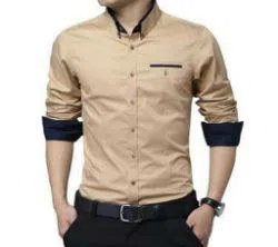 Brown Long Sleeve Casual Shirt for Men 2019