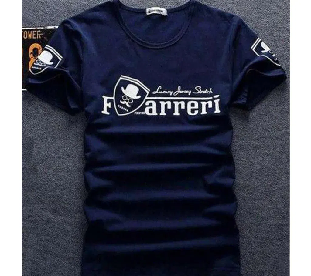 Stylish Short Sleeve Printed ferrari T-Shirt For Men