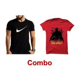 NIKE & Dark Knight Cotton T-shirt for men - COMBO 